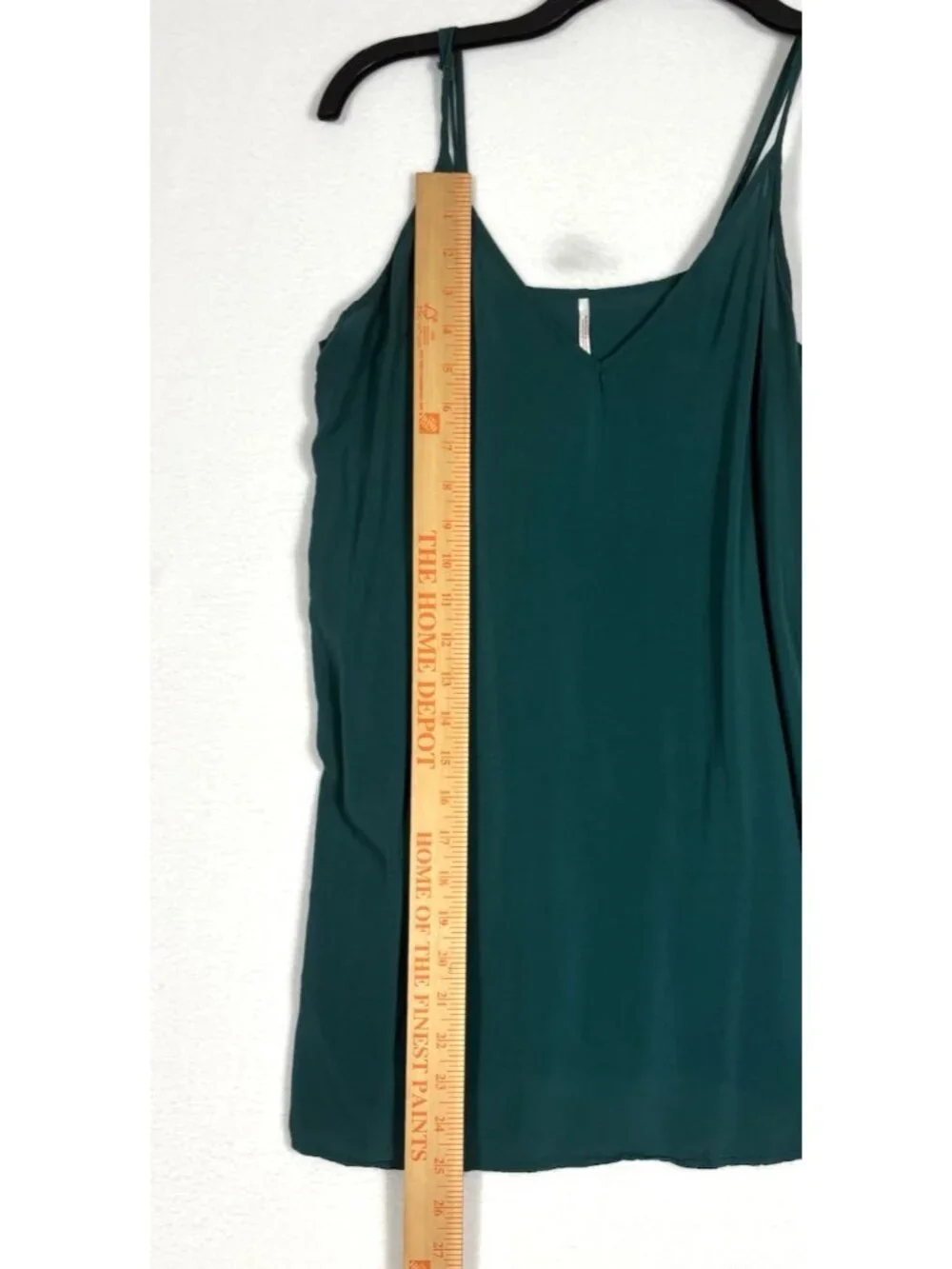 Free People XS Alexa Green Blue Plaid Tunic Mini Dress Camisole Boho Long Sleeve